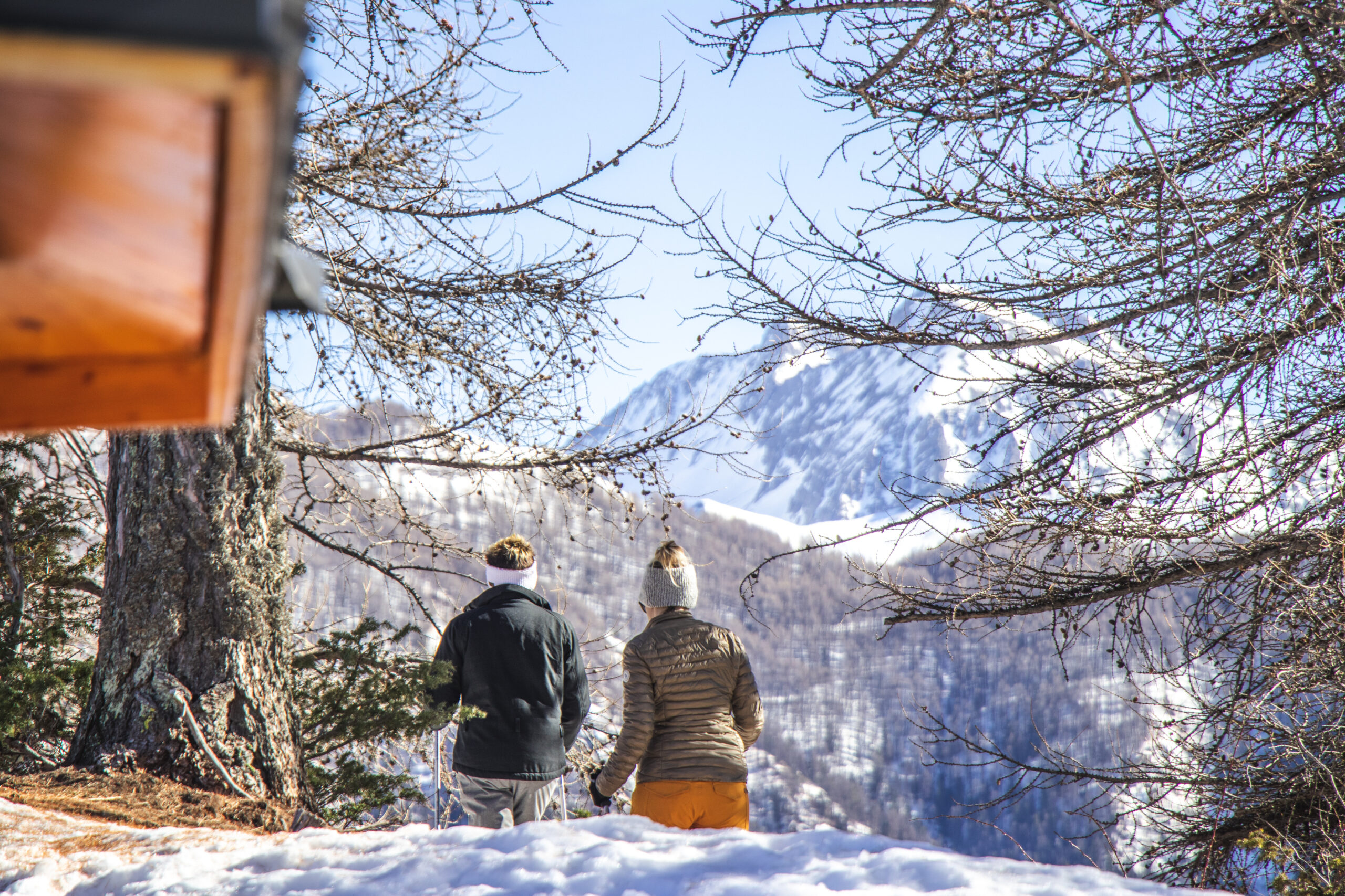 Raquettes hiver Pra Loup neige
