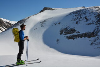 Ski de randonnée à Pra Loup, Ubaye, Mercantour