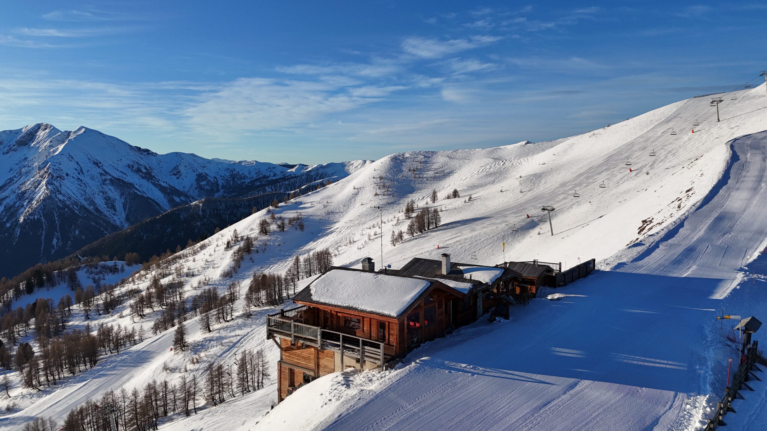 Lever soleil Pra Loup Hiver neige