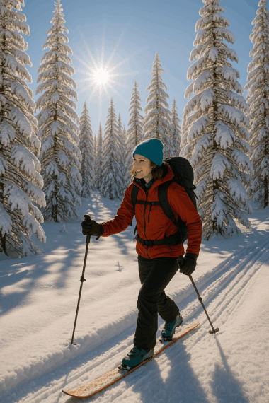 Ski de randonnée à Pra Loup, Ubaye, Mercantour