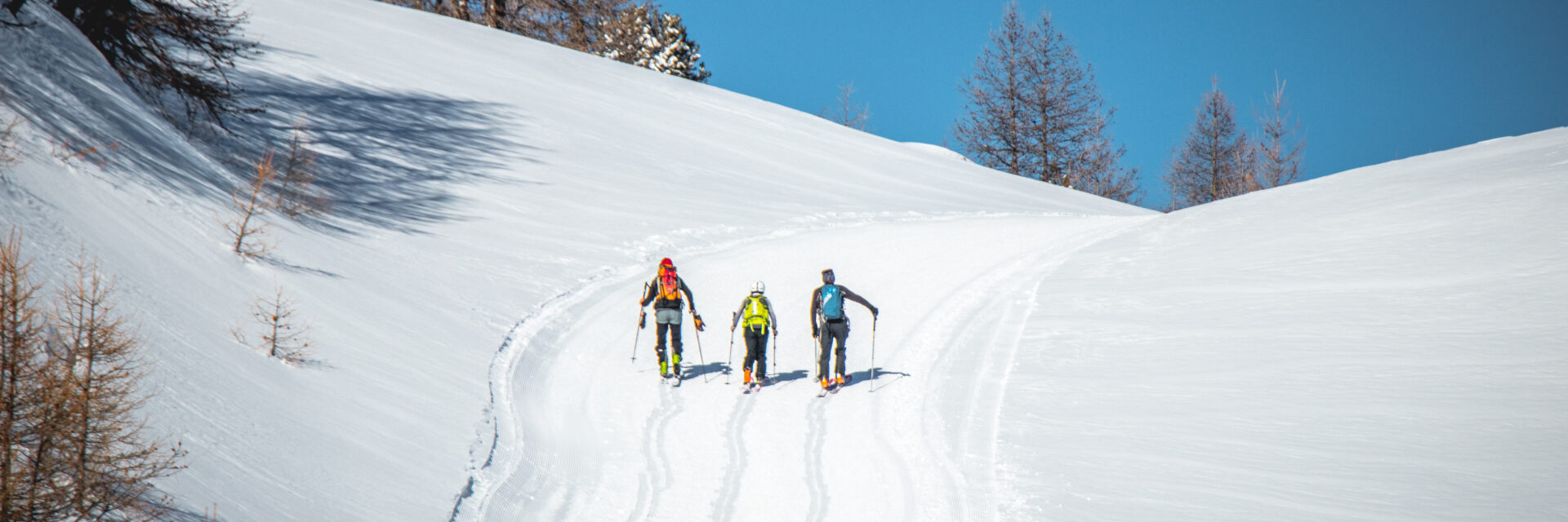 Ski de randonnée à Pra Loup, Ubaye, Mercantour
