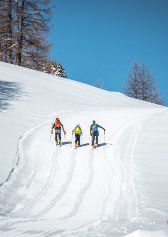 Ski de randonnée à Pra Loup, Ubaye, Mercantour
