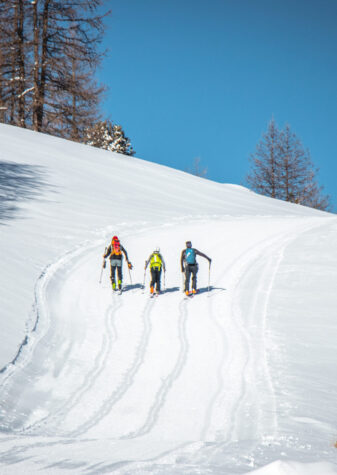 Ski de randonnée à Pra Loup, Ubaye, Mercantour